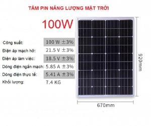 Tìm hiểu về tấm pin năng lượng mặt trời 100w- Phúc Nguyễn Solar
