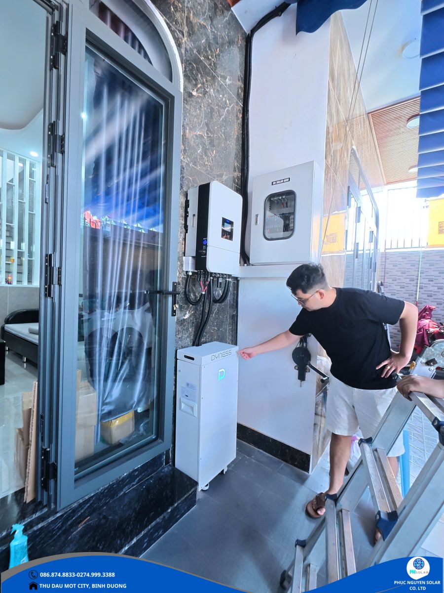 Lắp đặt inverter hybrid Deye 6kW chuyên dụng
